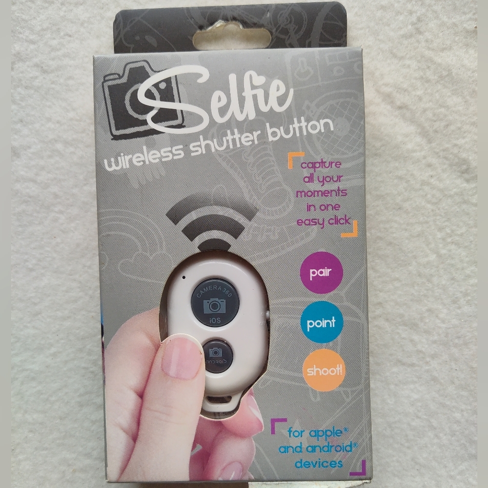 Selfie Wireless Shutter Button for Cell Phone Apple Android Stocking Stuffer